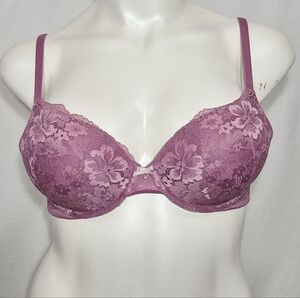 36C Victoria's Secret Lace Covered Padded Perfect Shape Underwire Bra